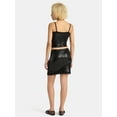 thumbnail image 3 of No Boundaries Sequin Mesh Tank Top and Lace Mini Skirt Set, 2-Piece, Women's, 3 of 5