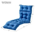 thumbnail image 4 of Greendale Home Fashions Marine Blue 72 x 22 in. Outdoor Chaise Lounge Chair Cushion, 4 of 8