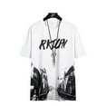 thumbnail image 4 of TAIAOJING Men's 2 Piece Sets Casual Summer Suit Summer New Short Sleeve T Shirt Top Loose Five Point Beach Pants Sports Casual Loose Pant Sets, 4 of 7