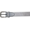 thumbnail image 2 of Greg Norman Collection Men's Shark Print Canvas Golf Belt, 44" White/Gray, 2 of 3