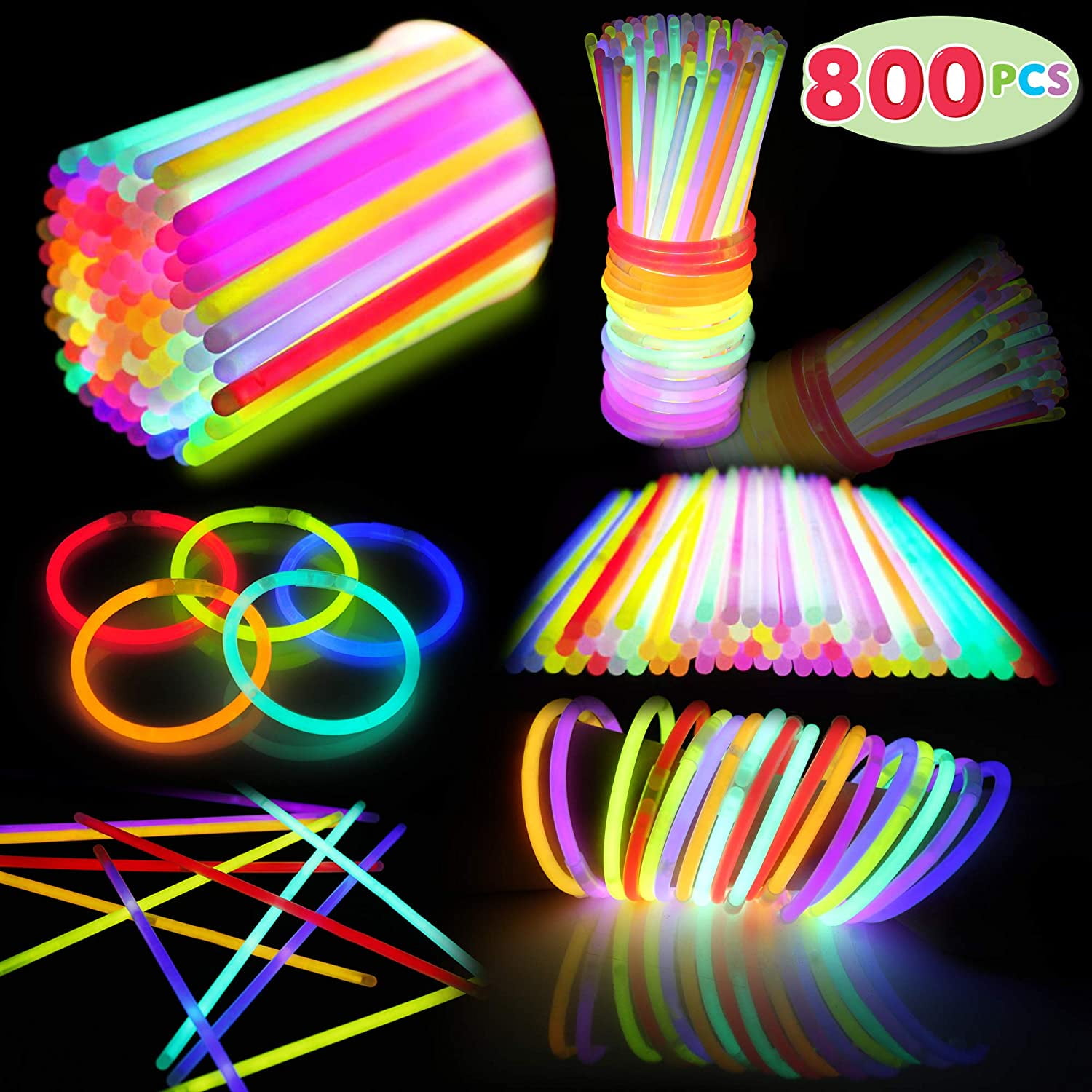 Glow Bunny Ears Neon Individually Wrapped Disco Party 5 Colours Available 