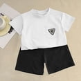 thumbnail image 5 of ITSAME Boys Athletic Outfits 2-Piece Quick-Dry Crewneck T-Shirts and Shorts Summer Versatile Sport Set White Size 6-7Y, 5 of 8