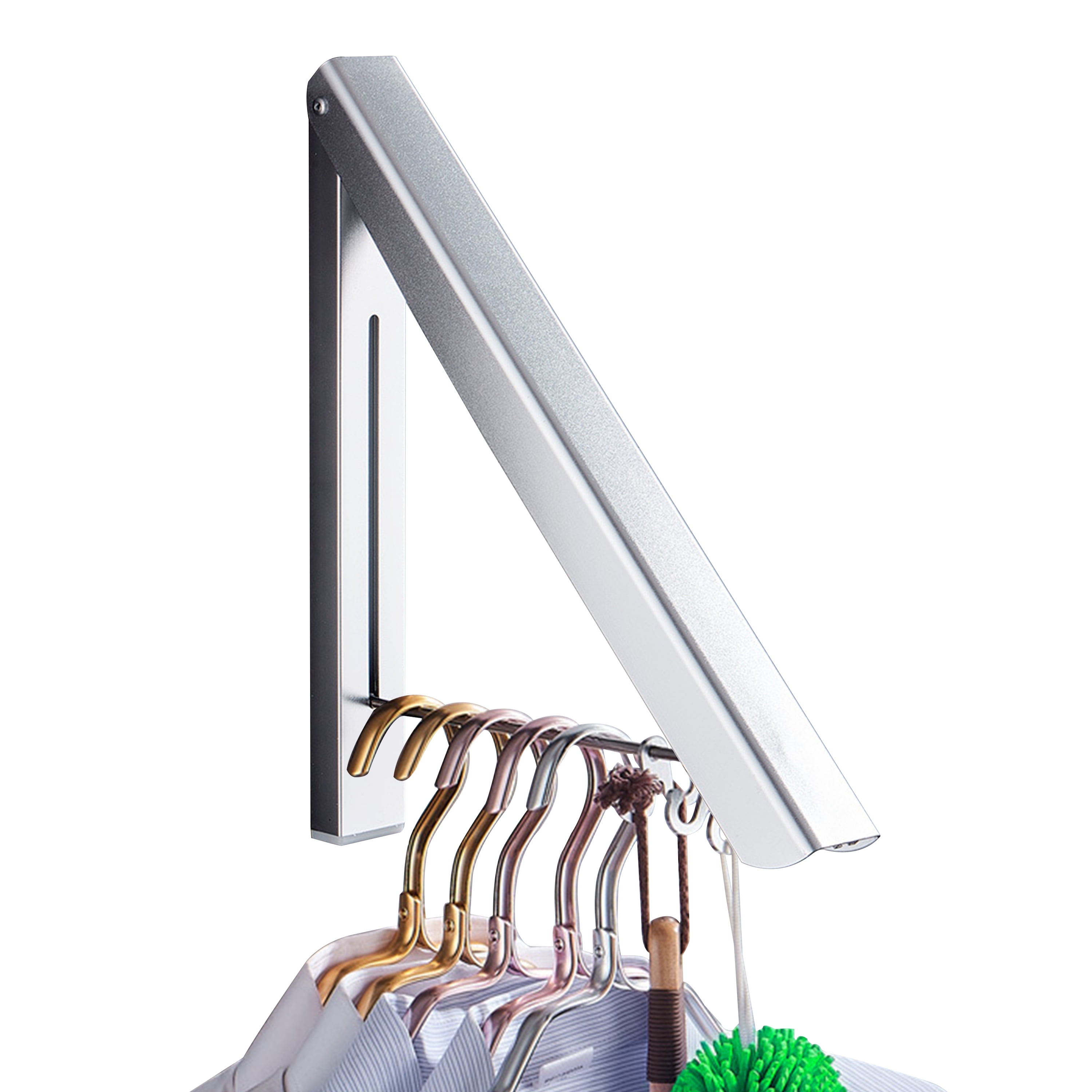 Aluminum Clothes Drying Rack Folding Indoor And Outdoor Universal, Wall