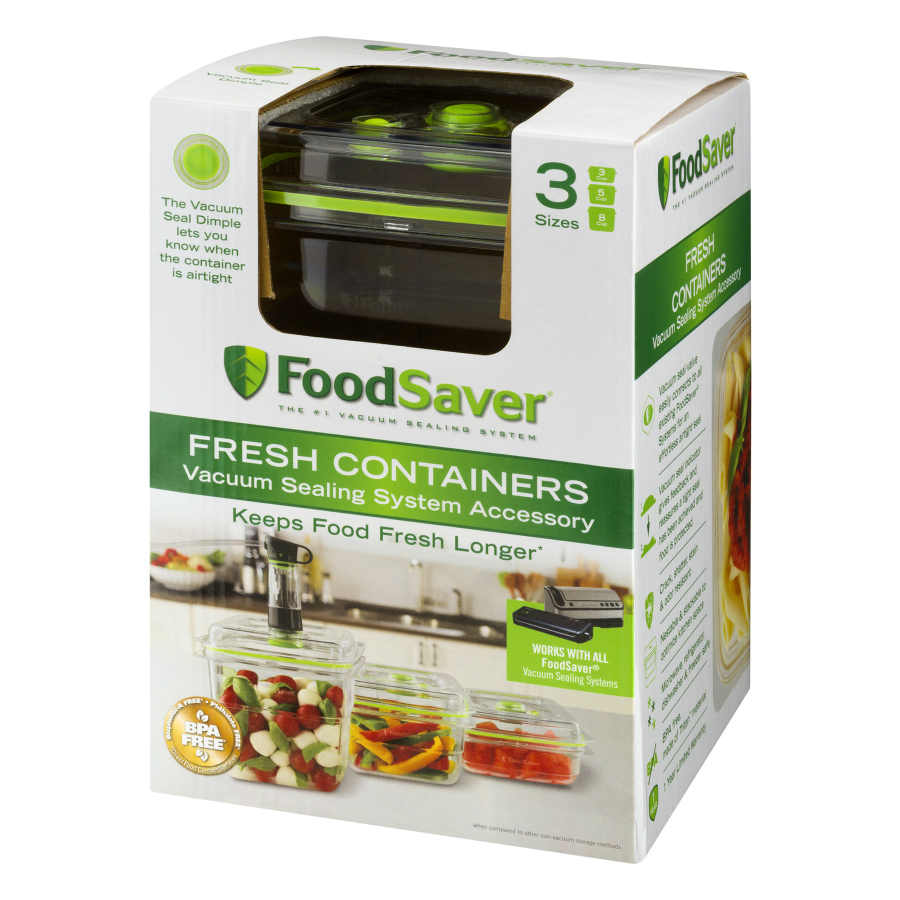 FoodSaver FA3SC358-000 3-Pc. Fresh Containers Set - Food Storage - image 4 of 14