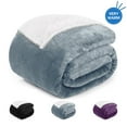 thumbnail image 5 of Evlmd Sherpa Throw Blanket for Couch Sofa - Fuzzy Soft Cozy Blanket for Bed, Fleece Thick Warm Blanket for Winter, Light Gray Fall Winter Throw Blanket, 50x60 Inches, 5 of 8