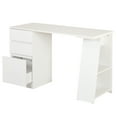 thumbnail image 4 of TMS Como Modern 20 in x 49.5 in x 29.75 in MDF Portable 2 Box Drawer/1 File Drawer Writing Desk, Black/White, 4 of 5