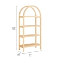 thumbnail image 3 of Vexley 60 Inch Wide Arched Bookshelf in Natural, 3 of 9