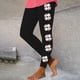 thumbnail image 2 of Gibobby Flare Leggings Leggings elásticos con estampado béisbol para mujer（Café， S), 2 of 3