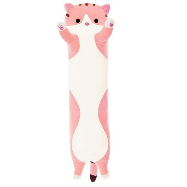 90cm Peluche Largo Gato, Almohada Suave Gato De Animales,Muñecas De Peluche Abrazando,Encantadora Almohada Juguetes, Almohada Larga para Dormir,Cojines Peluche,Juguete Regalo para Novia