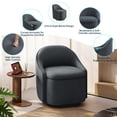 thumbnail image 4 of Linsy Home 360° Swivel Accent Chair Set of 2 with Hidden Storage, Modern Upholstered Barrel Chair for Living Room, Grey, 4 of 11