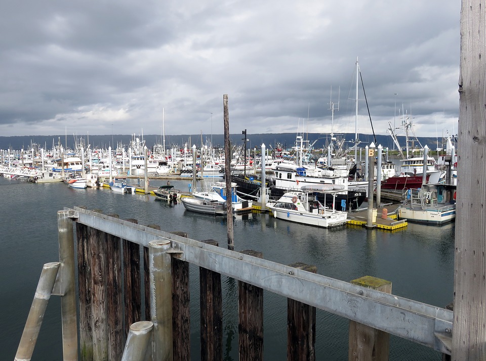 Dock Alaska Storm Homer Fishing Boats Harbor11 Inch By 17 Inch