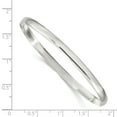 thumbnail image 2 of 925 Sterling Silver 4mm Solid Polished Plain Slip-on Bangle Bracelet, 2 of 6