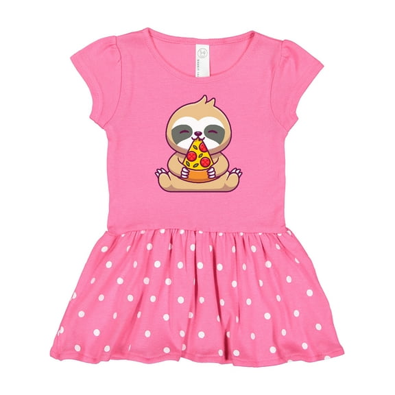 Inktastic Sloth Pizza Gift Baby Girl Dress