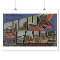 thumbnail image 2 of Greetings from Sioux Falls, South Dakota, Vintage Halftone (9x12 Wall Art Print, Home Decor), 2 of 3