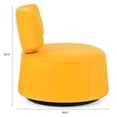 thumbnail image 3 of Stable & Silent Swivel Function - Spacious Yellow PU Chair for Comfortable Seating, 3 of 5
