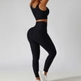 thumbnail image 4 of Pantalones De Yoga Cintura Alta Elásticos Ajustados Levantamiento De Cadera Leggings De Entrenamiento Delgados Pantalones Para Deportes Correr Negro M, 4 of 7