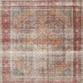 thumbnail image 1 of Ahgly Company Machine Washable Indoor Square Traditional Rust Pink Area Rugs, 6' Square, 1 of 7