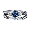 thumbnail image 1 of Anillos De Diamantes Elegancia De Moda Anillos De Diamantes Pareja Encanto Joyería Para Mujeres Niñas San Valentín Cumpleaños Aniversario Regalo Tamaño 5-10 matsuzay AP007449-09, 1 of 6