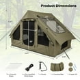 thumbnail image 3 of Costway 4-6 People Inflatable Tent with 4 Mesh Screen Windows 2 Doors Skylight Carrying Bag Green, 3 of 10