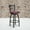 Burgundy Vinyl Seat/Black Metal Frame, variant on BizChair 2 Pack Black ''X'' Back Swivel Metal Barstool - Black Vinyl Seat