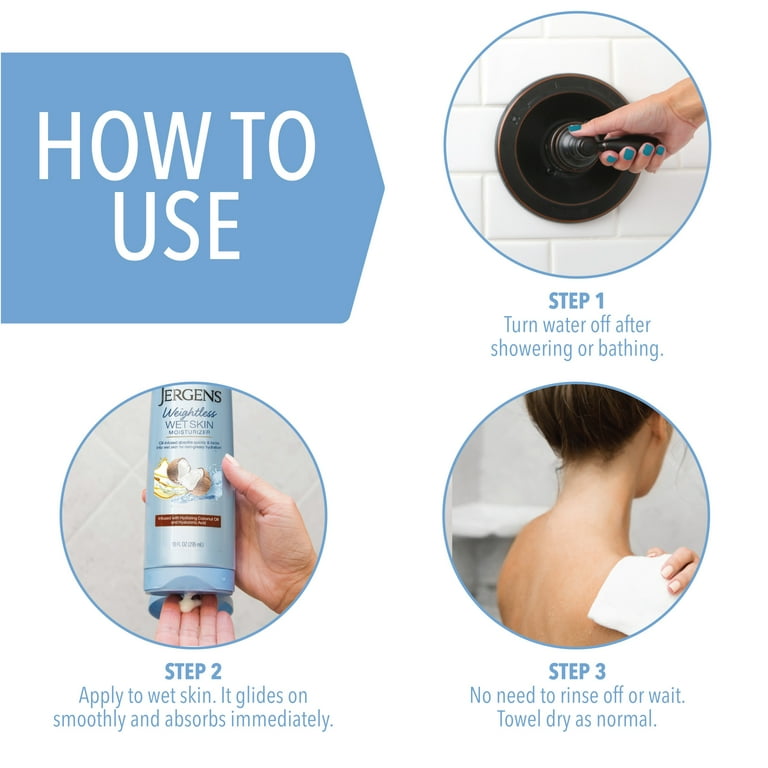 Jergens Wet Skin Body Lotion with Coconut Oil, In-Shower photo 7