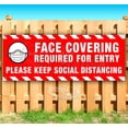 thumbnail image 1 of Face Covering Required For Entry 13 oz Vinyl Banner With Metal Grommets, 1 of 4