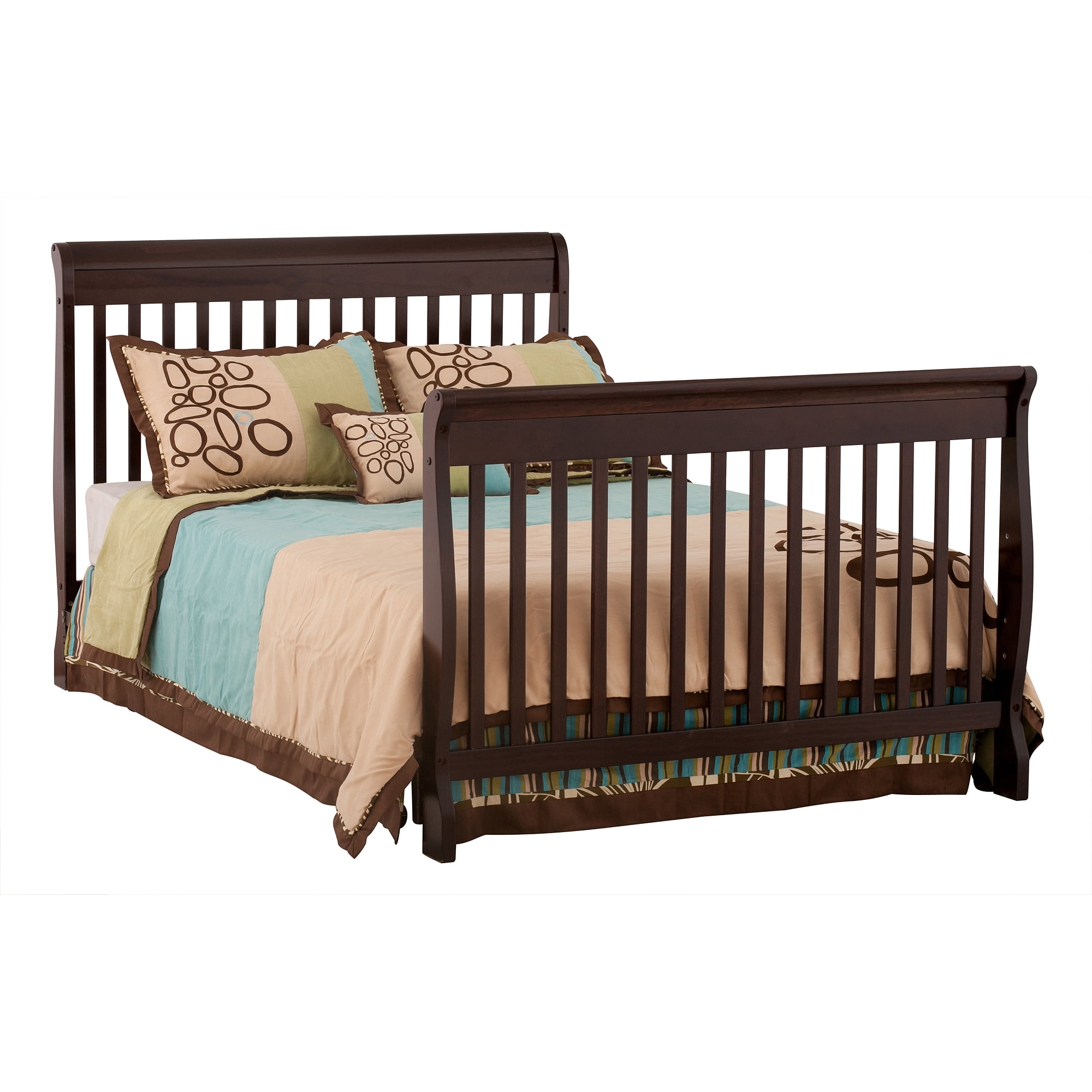 Modena Fix Side Convertible Crib In Gray Finish Walmart Com