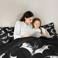 thumbnail image 5 of Manfei Gray Bat King Size Comforter Sets,Trick Or Treat Bedding Comforter Set,Kids Spooky Halloween Bedding Set For Children,Microfiber Bedroom Decor Reversible,3 Pieces, 5 of 8
