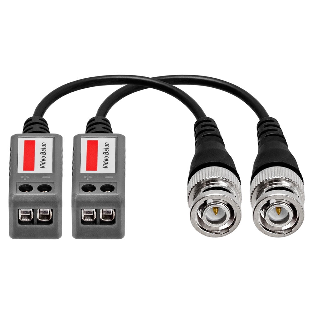 CCTV Coax BNC Video Balun Transceiver Adapter to CAT5e CAT6 Walmart