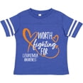 thumbnail image 3 of Inktastic Worth Fighting for Leukemia Awareness Orange Heart Boys or Girls Toddler T-Shirt, 3 of 5