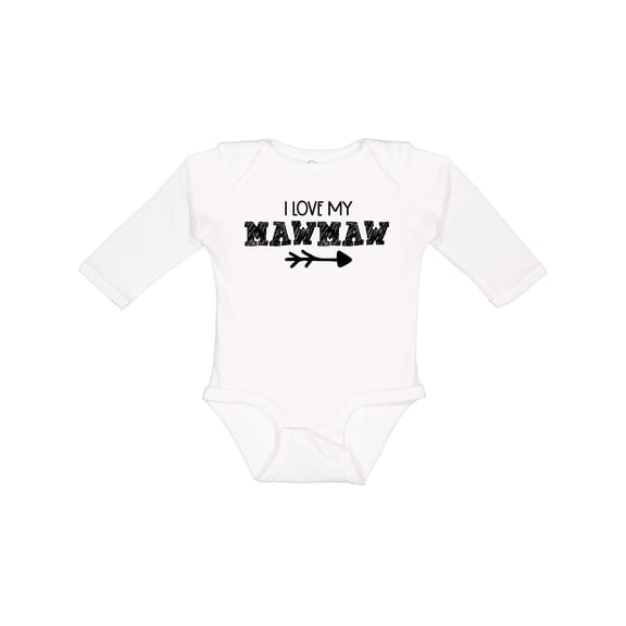 Inktastic I Love My Mawmaw with Arrow Boys or Girls Long Sleeve Baby Bodysuit