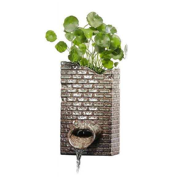 QIDITONG Tabletop Fountain Ceramic Fountain Jar Planter Soothing Sound Indoor Waterfall Fountains Fish Tank Accessories For Home Office Decoration