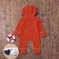 thumbnail image 6 of Utoimkio Newborn Baby Girl Boy Rompers Bear Ear Hooded Footed Jumpsuit Winter Fleece Warm Onesies Pajamas Long Sleeve Zipper Winter Coat Outfits for Kids Size 3-24M, 6 of 9