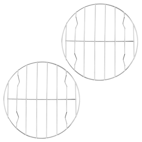 STOBOK 2Pcs Silver Stainless Steel Barbecue Grill Stand Lightweight and Practical for Outdoor Use