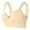 Beige, variant on Women Casual Breathable Button Down Top Bra Underwear Without Steel Ring Gathering Bra 01 Bra for Women Push up Woman's Bra Womens Bras Comfortable Wide Band Sports Bra Pack for Women Sports Bra
