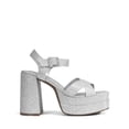 thumbnail image 2 of Sandalia DREAM PAIRS Y2K Plata con Brillo Plataforma y Tacones 9.5, 2 of 6