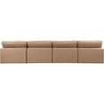 thumbnail image 2 of Meridian Furniture Comfy Tan Faux Leather Modular Sofa, 2 of 8
