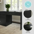 thumbnail image 3 of Martha Stewart Home Office Modular Single-Drawer Desk with 3 Drawer File Cabinet in Black with Oil Rubbed Bronze Hardware, 3 of 10