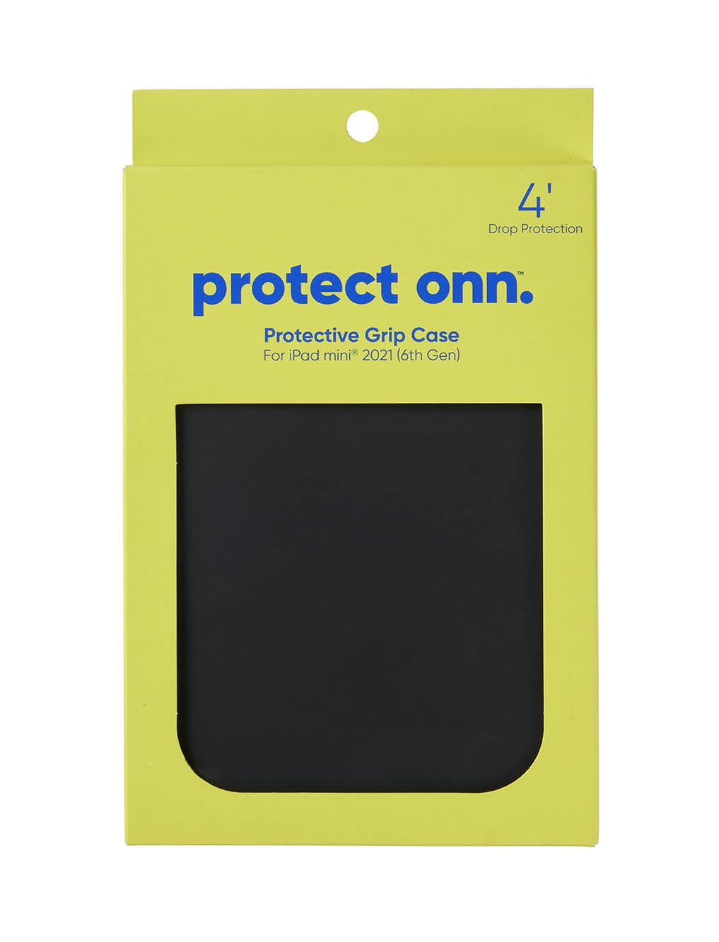 onn Protective Grip Case for iPad mini (6th, 7th Generation), Black