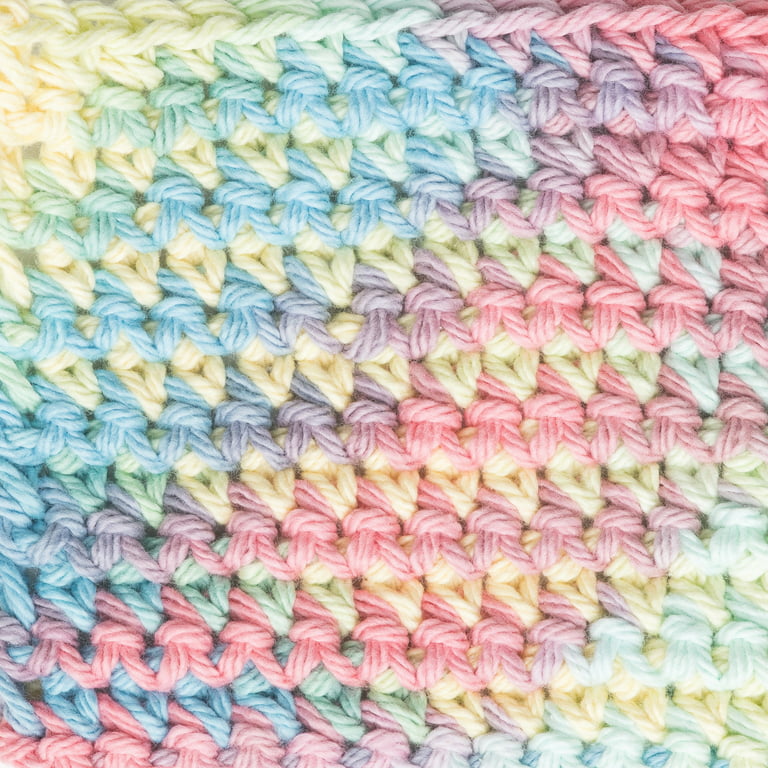 Bernat Handicrafter Cotton Psychedelic Yarn - 6 Pack of 42.5g/1.5oz -  Cotton - 4 Medium (Worsted) - 80 Yards - Knitting/Crochet