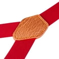 thumbnail image 3 of Buyless Fashion Adjustable Suspenders for Kids - 26" Elastic  Straps  1" - Leather Y Shape Back - 5151 - Red, 3 of 7