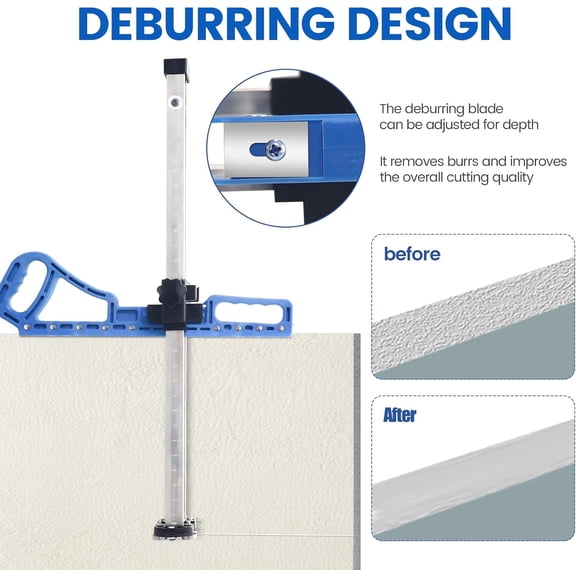 Drywall Cutting Tool, Foldable Drywall Cutter, Gypsum Board Cutter with 12pcs Trapezoidal Blades