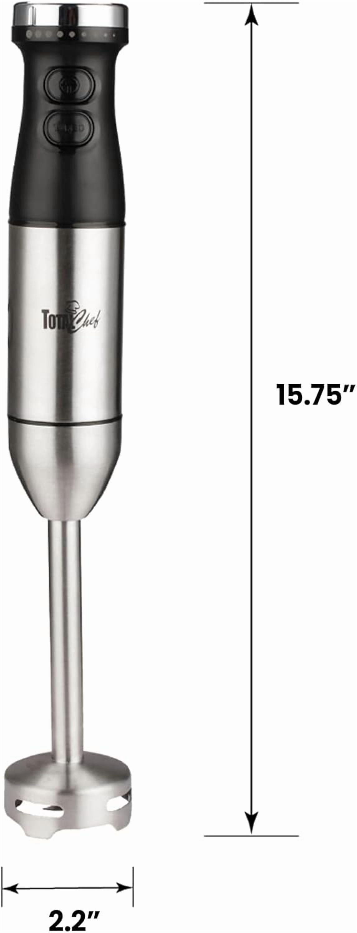 Immersion Blender - Electric Handheld Stick Mixer with Stainless Steel Shaft, Variable Speed for Smoothies, Soups, Milkshakes, Baby Food, Puree