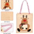 thumbnail image 4 of 3 bolsas de regalo de Papá Noel, bolsa de dulces con Papá Noel, bolsa de Papá Noel con patrón, bolsas de regalo de Navidad con asa, Papá Noel, muñeco de nieve, alce, para envolver Ca, 4 of 5