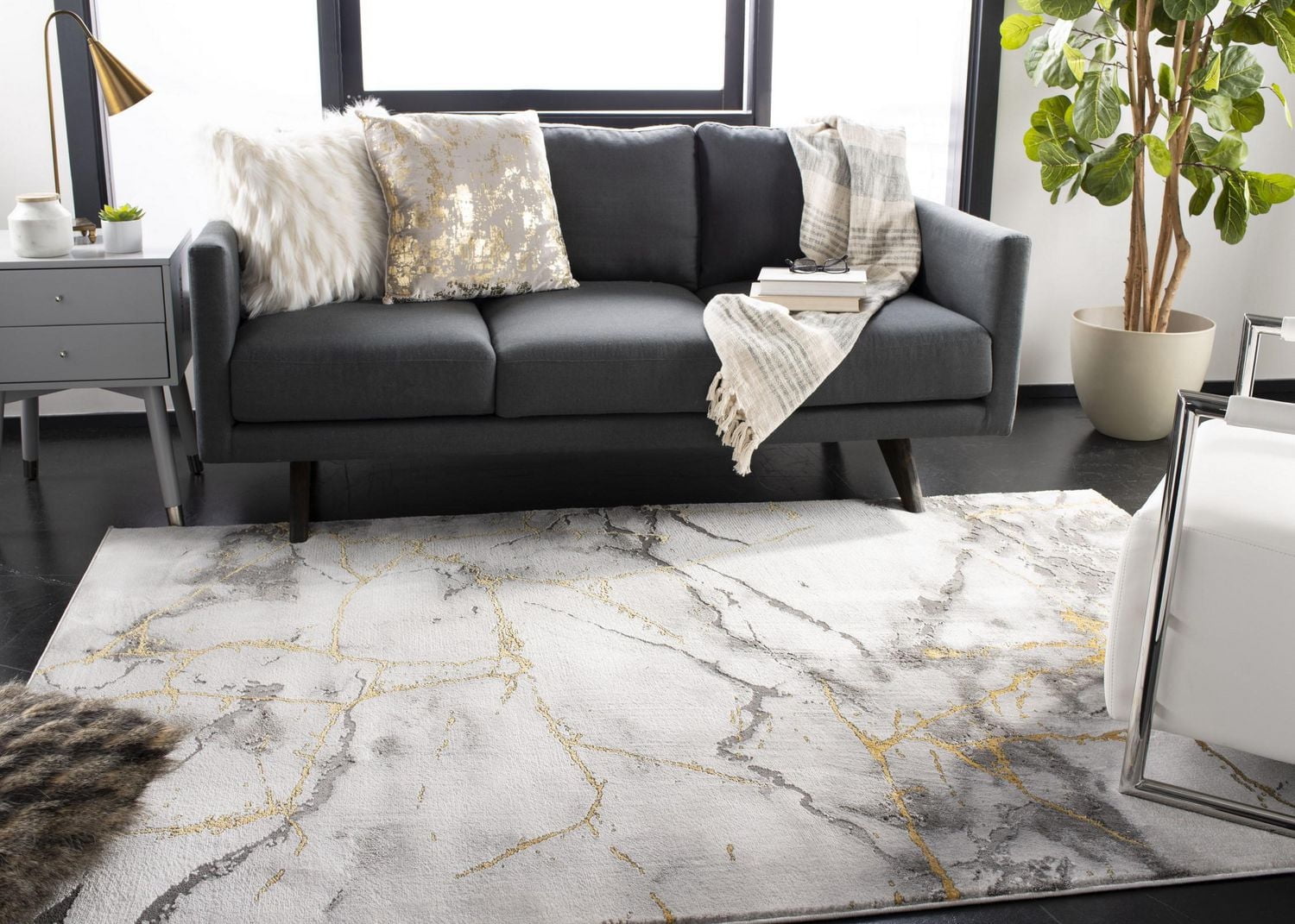 SAFAVIEH Craft Paul Abstract Marble Area Rug