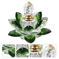 thumbnail image 4 of 1pc delicado de loto modelo de perfume de perfume de cristal de cristal botella de perfume verde, 4 of 7