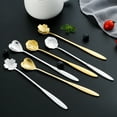 thumbnail image 2 of Ludlz Long Handle Iced Teaspoon, Fine Stainless Steel Mixing Stirring Square Spoons for Cocktail Ice Cream Milkshake Cold Drink Ice Coffee, 2 of 2