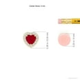 thumbnail image 3 of ANGARA Natural Heart-Shaped Ruby Pendant with Diamond Halo in 14K Yellow Gold for Women (Size-5mm) | July Birthstone, Birthday, Anniversary, Jewelry Gift for Women | Natural Ruby Necklace, 3 of 8
