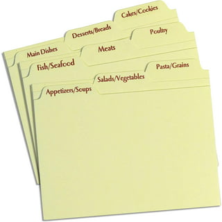 Index Card Dividers A - Z, 3 x 5 inch , Seperate Cards for Each Alphabet, Yellow