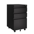 thumbnail image 1 of Mobile File Cabinet – 3 Drawer Lateral with Lock & 2 Keys – Under Desk Metal – Adjustable Shelf – Legal, Letter & A4 Files – Easy Assembly – Black, 1 of 7
